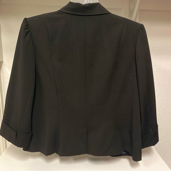 Worthington Works Stretch Black Blazer Suit Jacket size 18 - Picture 2 of 9
